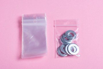 Lot of clear plastic zip lock bags