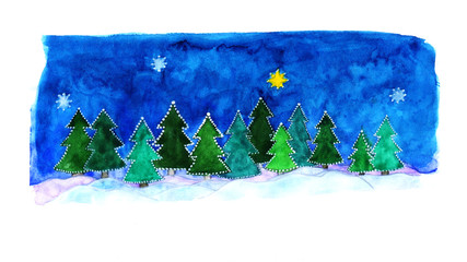 winter forest for Christmas