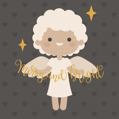 Christmas angel vector illustration