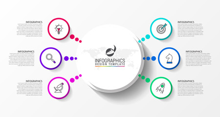 Infographic design template. Creative concept with 6 steps