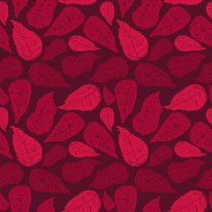 Vector Christmas seamless pattern red Poinsettias. Red Christmas flowers background