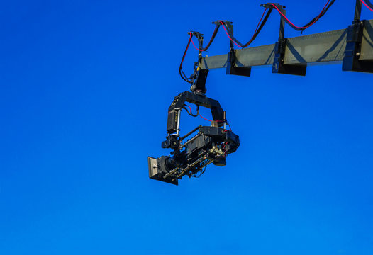 Professional video camera on the tap