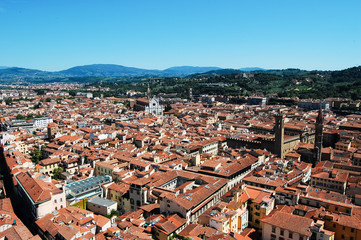 Fototapeta na wymiar Vista aérea de Florencia