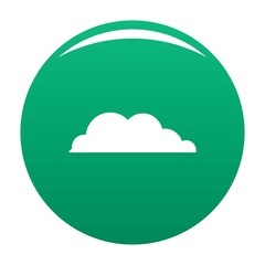 Rain cloud icon. Simple illustration of rain cloud vector icon for any design green