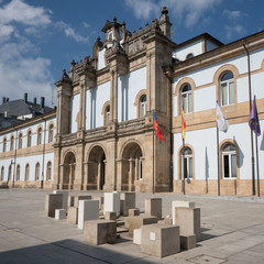 Obraz premium Panoramic image of the Pazo de San Marcos, famous place of Lugo, Camino de Santiago, Galicia, Spain