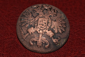 Button "with a double-headed eagle" of the tsarist period.