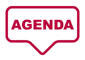 red vector banner agenda