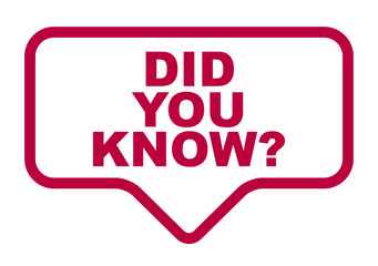 red vector banner did you know