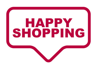 red vector banner happy shopping