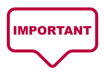 red vector banner important