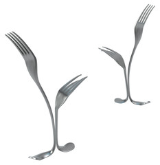 Fork Metal Leaning Two