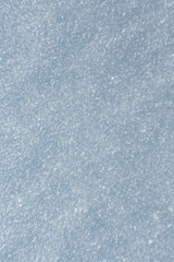Snow surface with crystalline snowflake