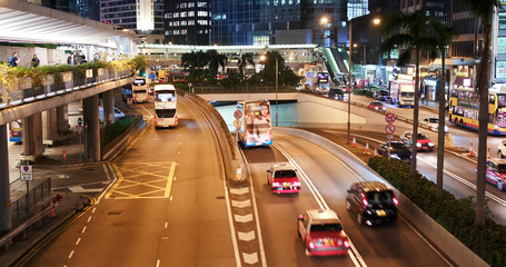 Hong Kong traffic at night