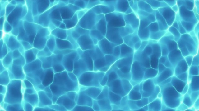 Water Waves Background Loop/ 4k animated abstract blue water loopable background with fractal waves patterns