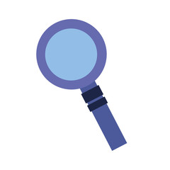 magnifying glass on white background