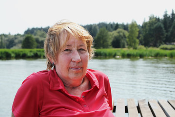 Fototapeta premium portrait of senior woman