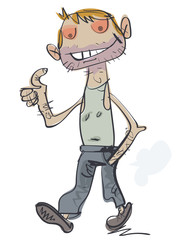 Very strange character. Vector