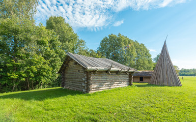 Fototapeta na wymiar estonian old wooden house