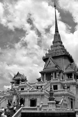 Bangkok Tempel schwarzwei&szlig;