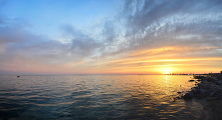 sunset over the sea