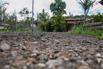 railroad tracks in the field