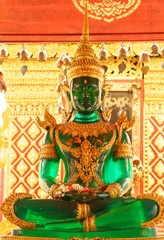 The Jade Buddha  Wat Phra That Doi Suthep is a Theravada buddhist temple at beautiful near Chiang Mai, Thailand.