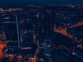 Fototapeta na wymiar Aerial view of city Tallinn, Estonia Business District