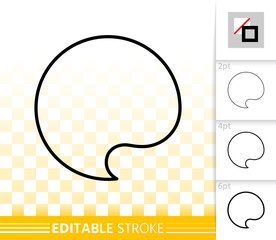 Speech Bubble simple badge black line vector icon