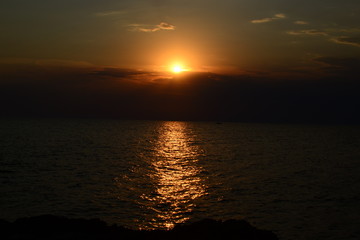 sunset over the sea