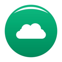 Flying cloud icon. Simple illustration of flying cloud vector icon for any design green