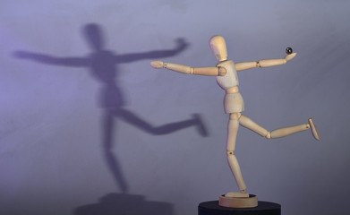 Malen einer Pose mit Licht