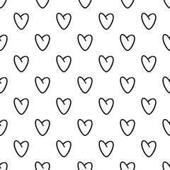 Golden heart pattern seamless vector repeat geometric for any web design