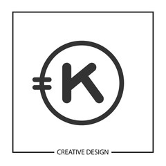 Initial Letter K Logo Template Vector Design