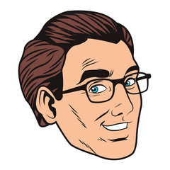 pop art businessman cartoon