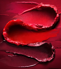 Smeared lipstick texture