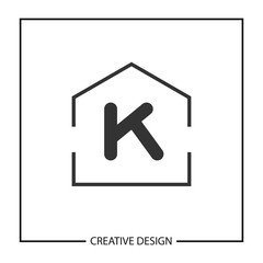 Initial Letter K Logo Template Vector Design