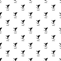 Skiing pattern seamless vector repeat geometric for any web design