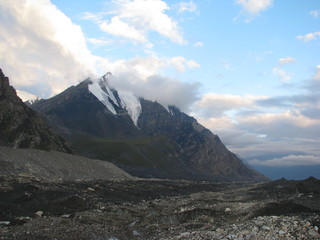 mountains and clouds