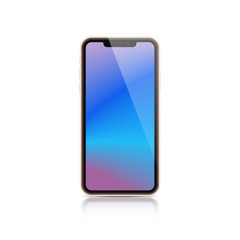 Modern smartphone with colored screen