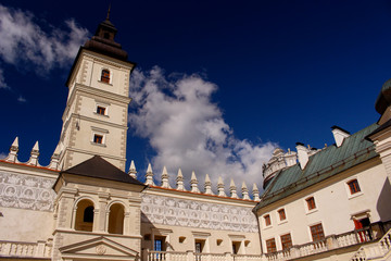 Fototapeta premium Krasiczyn, Poland. The castle was visited by many Polish kings. Krasicki Palace 