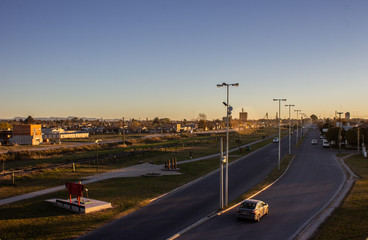 Atardecer sobre el pueblo