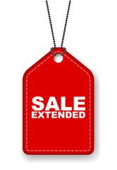 red vector banner sale extended