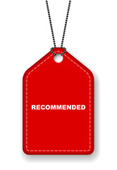 red vector banner recommended