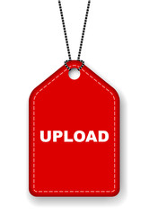 red vector banner upload