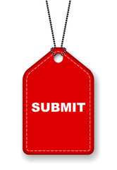 red vector banner submit