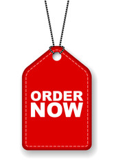 red vector banner order now