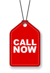 red vector banner call now