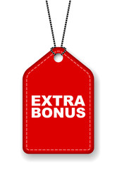 red vector banner extra bonus