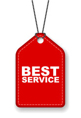 red vector banner best service