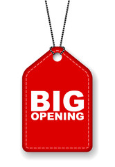 red vector banner big opening
